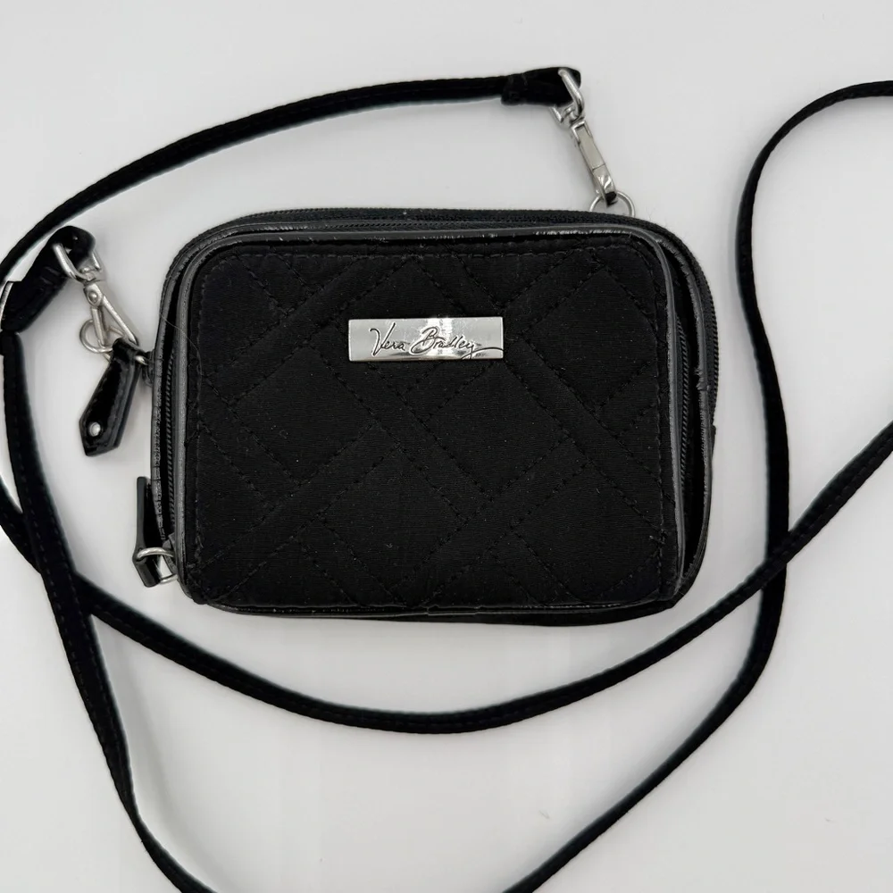 Vera Bradley Black Crossbody Wallet